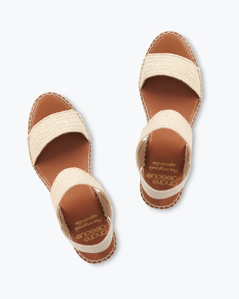 Tommy Bahama New - André Assous Aviana Stretch Espadrille Wedge Sandals