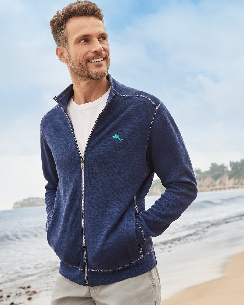 Tommy Bahama New - Big & Tall Tobago Bay Full-Zip Sweatshirt
