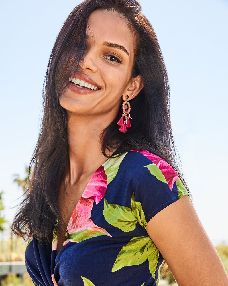 Tommy Bahama Sale - Tropical Blooms Tassel Shell Statement Earrings