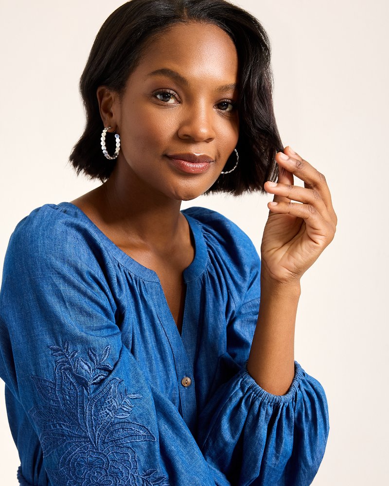 Tommy Bahama Latest - Marco Island Textured Disc Hoop Earrings