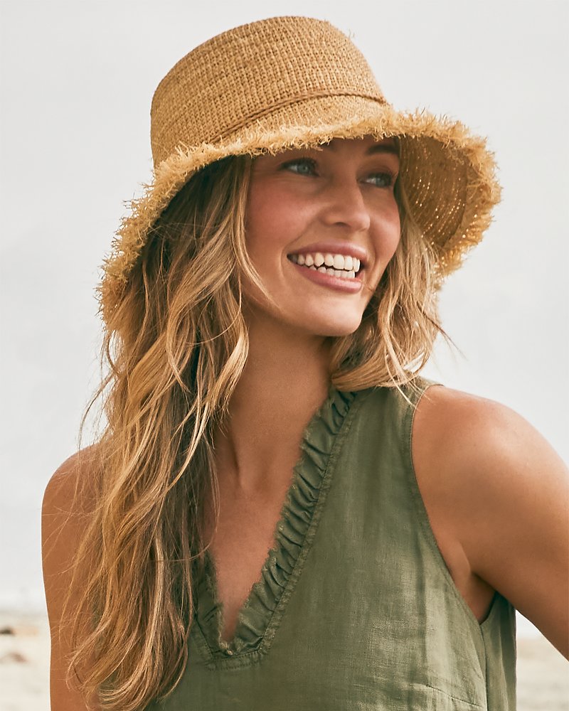 Tommy Bahama Top Pick - Raffia Packable Bucket Hat