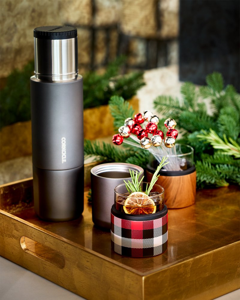 Tommy Bahama Featured - Asobu® On The Rocks Glass & Kuzie - Wood