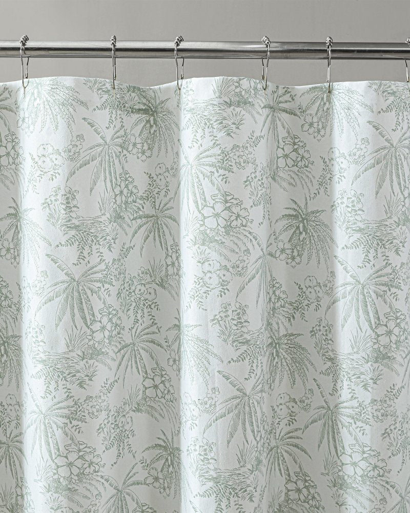 Tommy Bahama Classic - Pen and Ink Spring Green Palm Shower Curtain