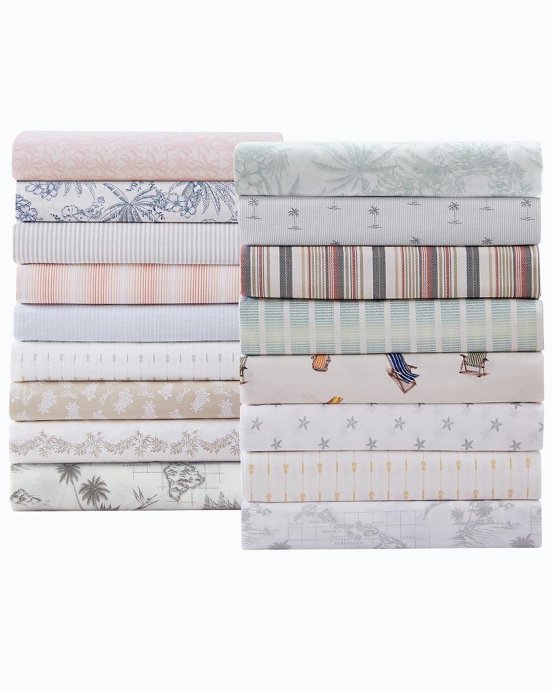 Tommy Bahama Featured - Lovely Palms 4-Piece Queen Sheet Set