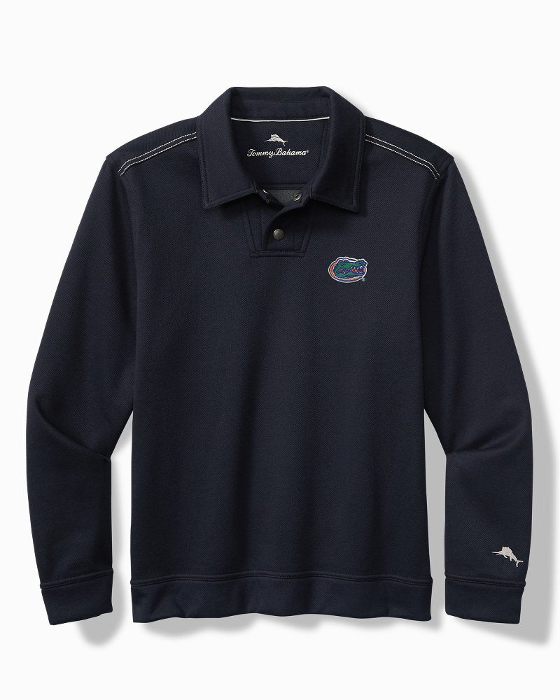 Tommy Bahama Popular - Collegiate Endzoner Long-Sleeve Snap Polo