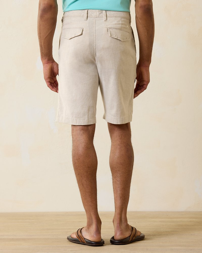 Tommy Bahama Value - Beach Coast Linen-Blend Flat-Front 10-Inch Shorts