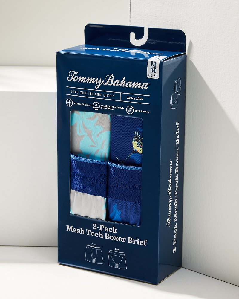 Tommy Bahama Premium - Mesh Tech Tropic Print Boxer Briefs — 2-Pack