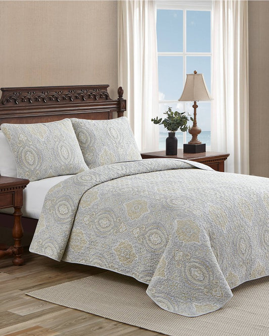 Tommy Bahama New - Turtle Cove 3-Piece Full/Queen Quilt Set