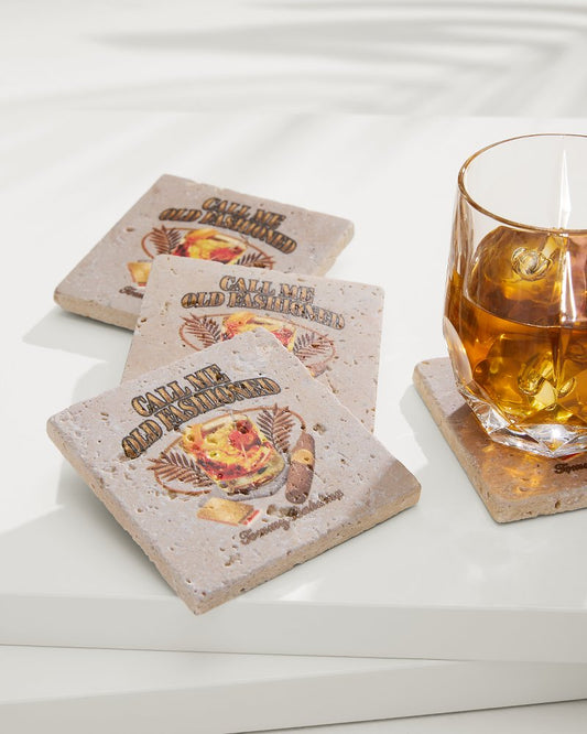 Tommy Bahama Best Price - Call Me Old Fashioned Travertine Coaster Set