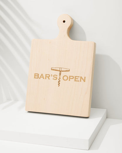 Tommy Bahama Value - Bar's Open Artisan Maple Wood Board