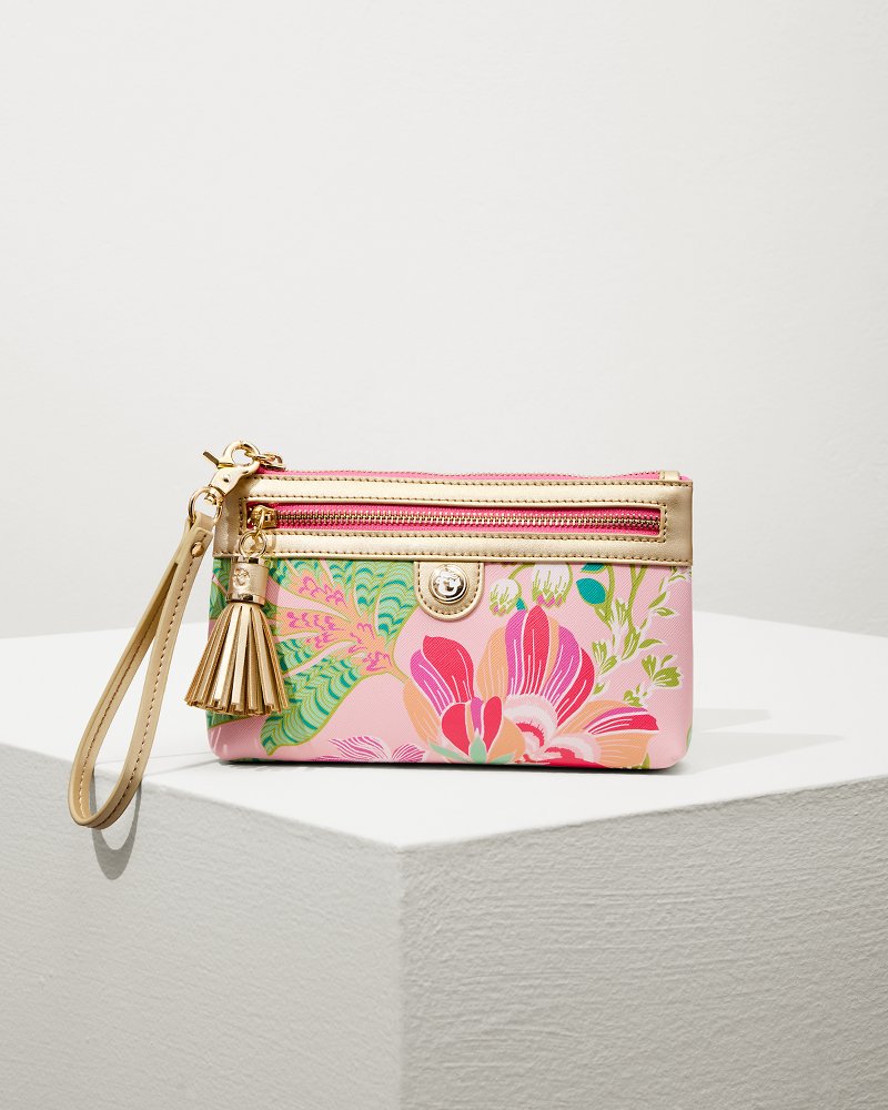 Tommy Bahama Discount - Flamingo Pineapple Tassel Wristlet