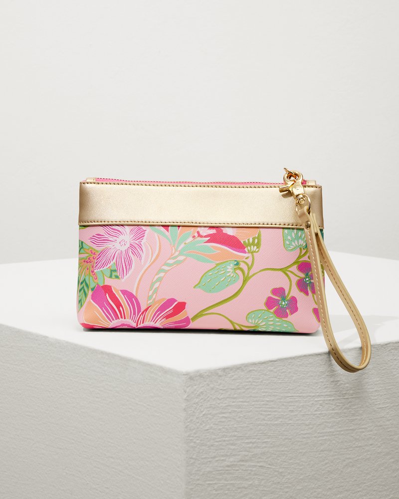 Tommy Bahama Discount - Flamingo Pineapple Tassel Wristlet
