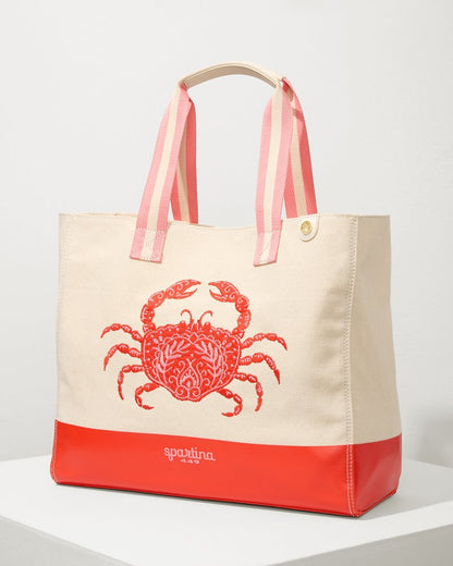Tommy Bahama Quality - Embroidered Red Crab Beach Tote
