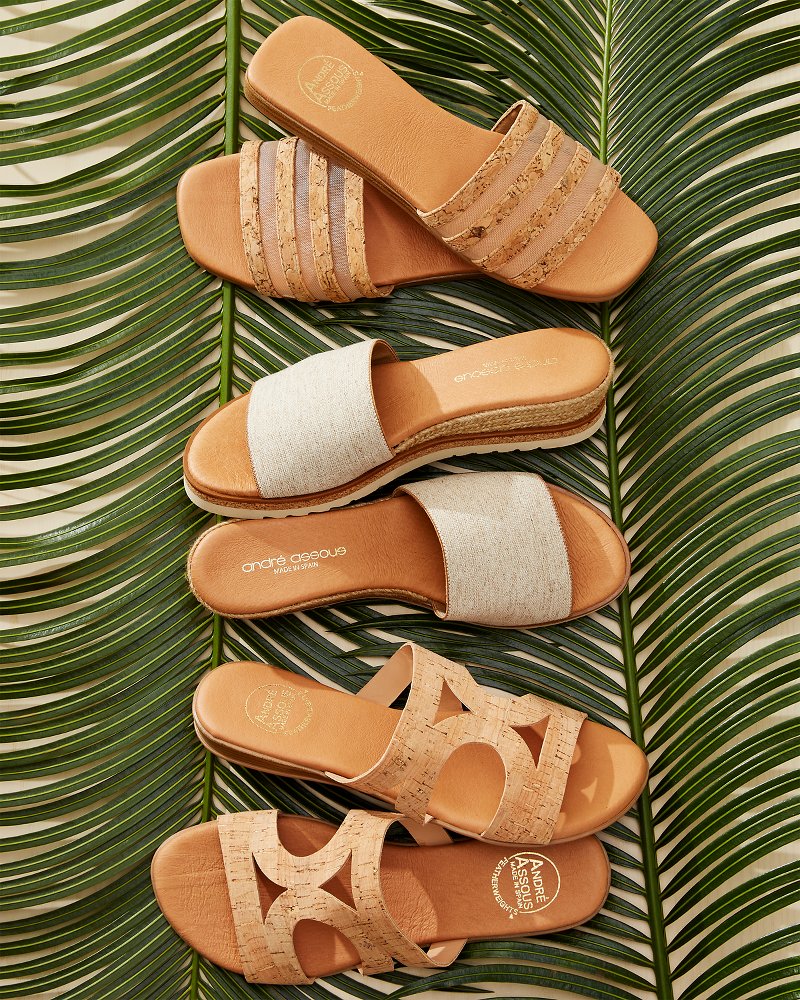 Tommy Bahama Signature - André Assous Kaila Cork & Mesh Sandals