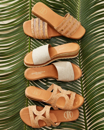 Tommy Bahama Signature - André Assous Kaila Cork & Mesh Sandals