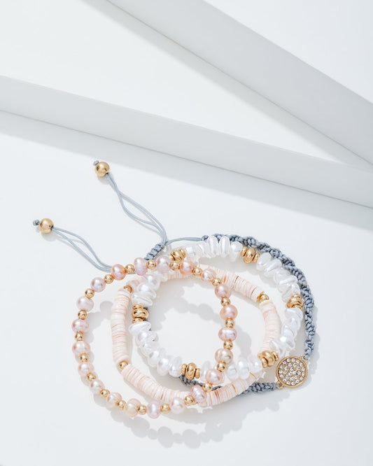 Tommy Bahama Popular - Sanibel Island Heishi and Pearl Bracelet Set