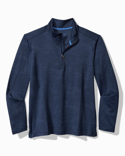 Tommy Bahama Everyday - Big & Tall Monstera Fade IslandZone® Half-Zip Sweatshirt