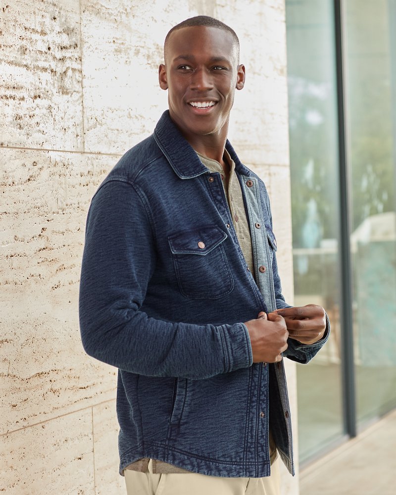 Tommy Bahama Special Offer - Big & Tall Indigo Paradise CPO Shirt Jacket