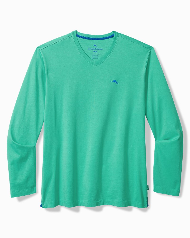 Tommy Bahama Quality - Big & Tall Bali Skyline V-Neck Long-Sleeve T-Shirt