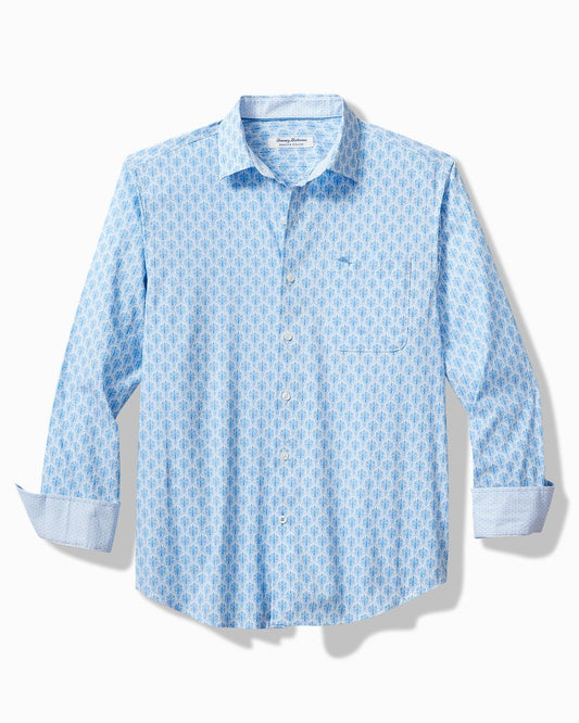 Tommy Bahama Top Pick - Big & Tall Sarasota Stretch Palm Tiles IslandZone® Shirt