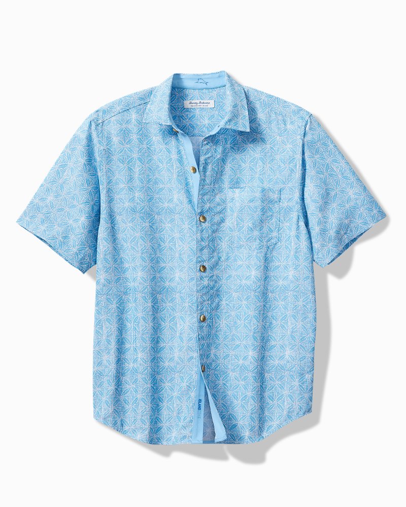 Tommy Bahama Great Value - Big & Tall Coconut Point Fleur De Geo IslandZone® Camp Shirt