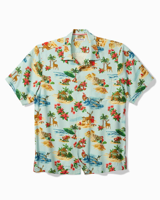 Tommy Bahama Trending - Big & Tall Santa Shores Silk Camp Shirt