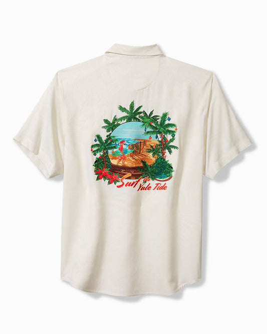 Tommy Bahama Popular - Big & Tall Surf the Yule Tide Silk Camp Shirt