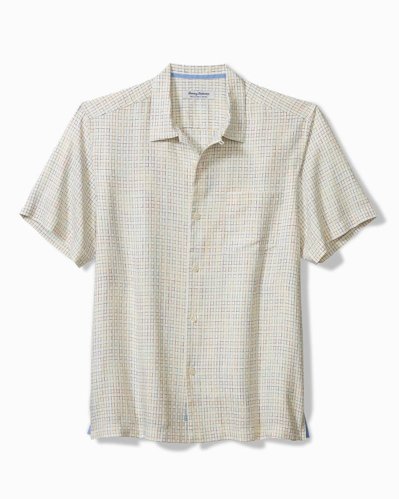 Tommy Bahama Top Pick - Big & Tall Coconut Point Prismatic Check IslandZone® Camp Shirt