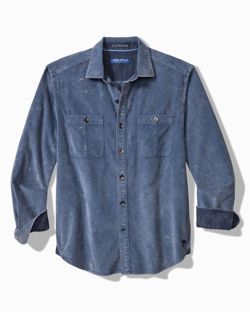 Tommy Bahama Trusted - Big & Tall Coastline Cord Stretch Sun Fade Double-Pocket Shirt