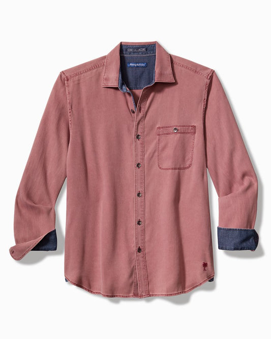 Tommy Bahama Great Value - Big & Tall Ocean Wash Twill Long-Sleeve Shirt