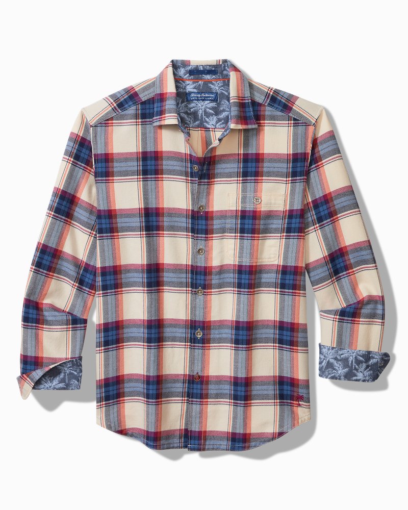 Tommy Bahama Latest - Big & Tall Canyon Beach Window Pane Stretch Flannel Shirt