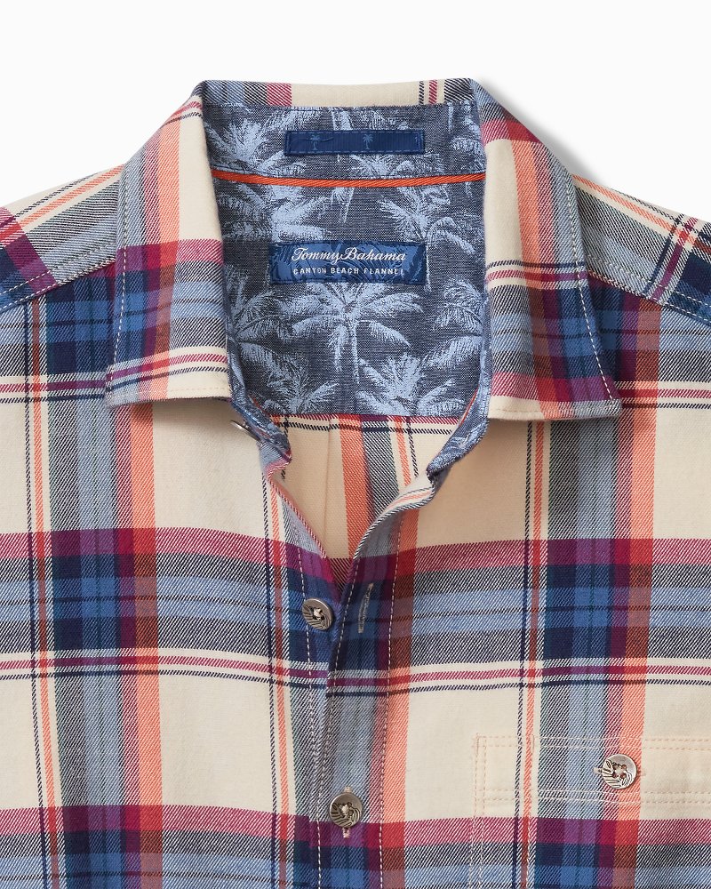 Tommy Bahama Latest - Big & Tall Canyon Beach Window Pane Stretch Flannel Shirt