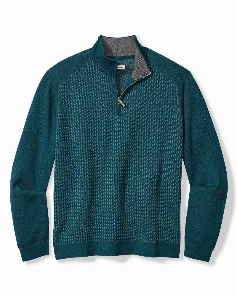 Tommy Bahama Essential - Big & Tall Coastal Shores Half-Zip Sweater