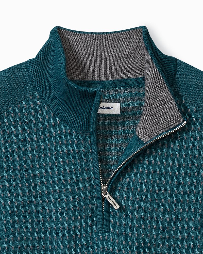Tommy Bahama Essential - Big & Tall Coastal Shores Half-Zip Sweater