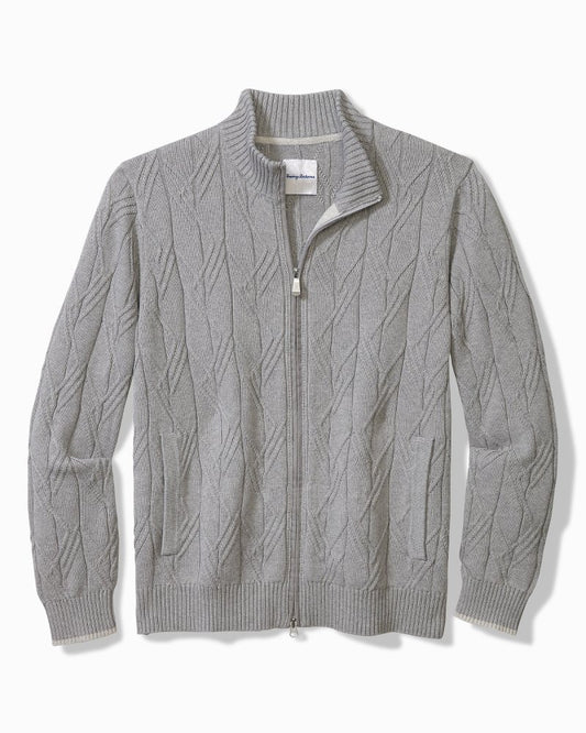 Tommy Bahama Discount - Big & Tall Capital Cable Full-Zip Cardigan