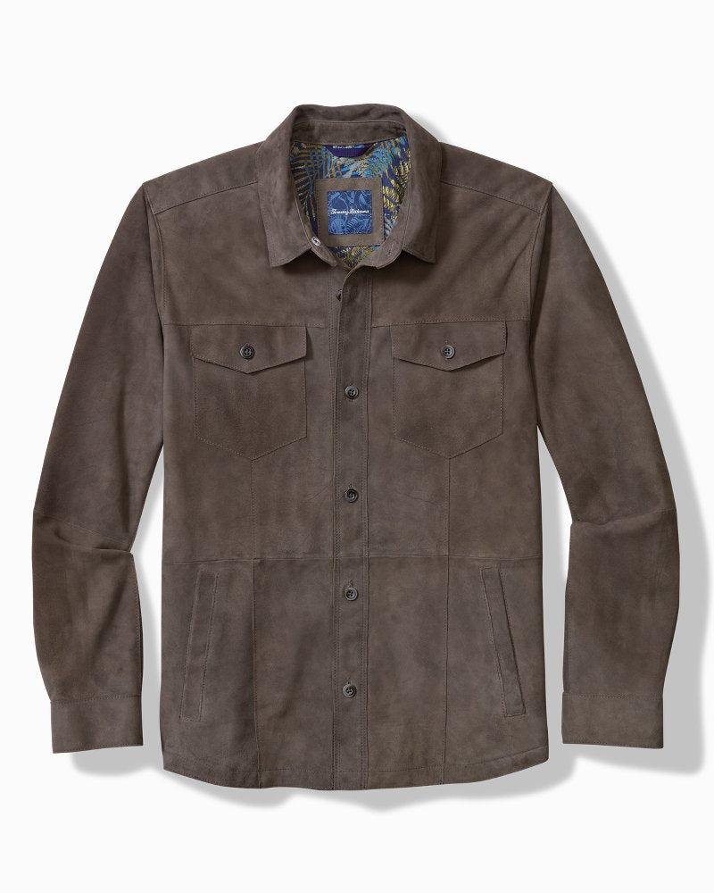 Tommy Bahama Premium - Big & Tall Boulder Ridge Suede Shirt Jacket