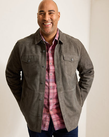 Tommy Bahama Premium - Big & Tall Boulder Ridge Suede Shirt Jacket