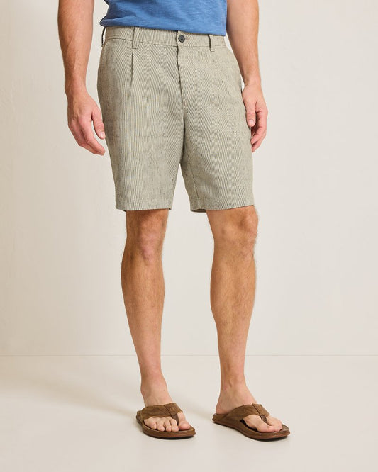 Tommy Bahama Classic - Big & Tall Isla Sands Stripe Stretch-Linen Shorts