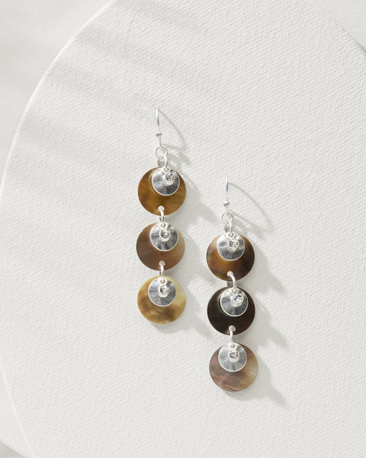 Tommy Bahama Hot Sale - Marco Island Grey Multi-Shell Drop Earrings