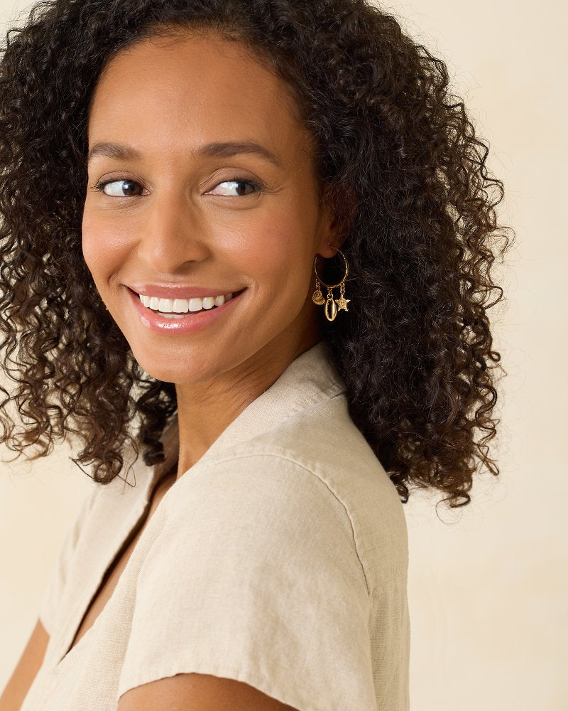 Tommy Bahama Sale - Indigo Bay Sealife Charm Hoop Earrings