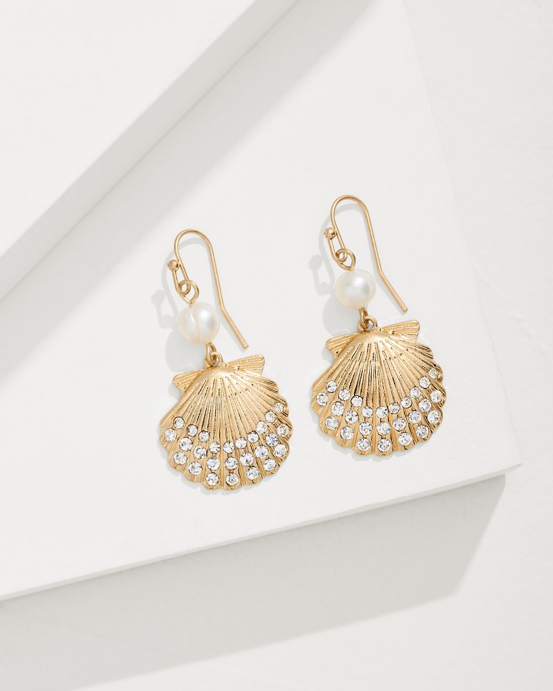 Tommy Bahama Premium - Sanibel Island Pearl and Shell Drop Earrings