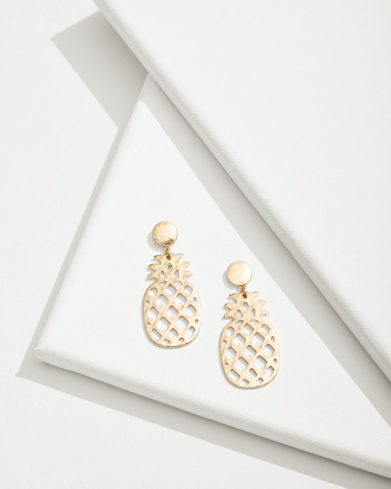 Tommy Bahama Value - Tropical Blooms Pineapple Mother of Pearl Statement Earrings