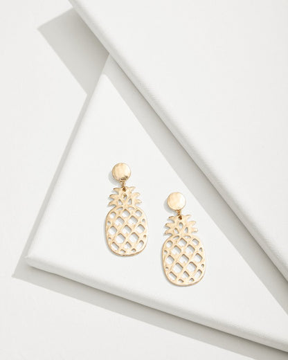 Tommy Bahama Value - Tropical Blooms Pineapple Mother of Pearl Statement Earrings