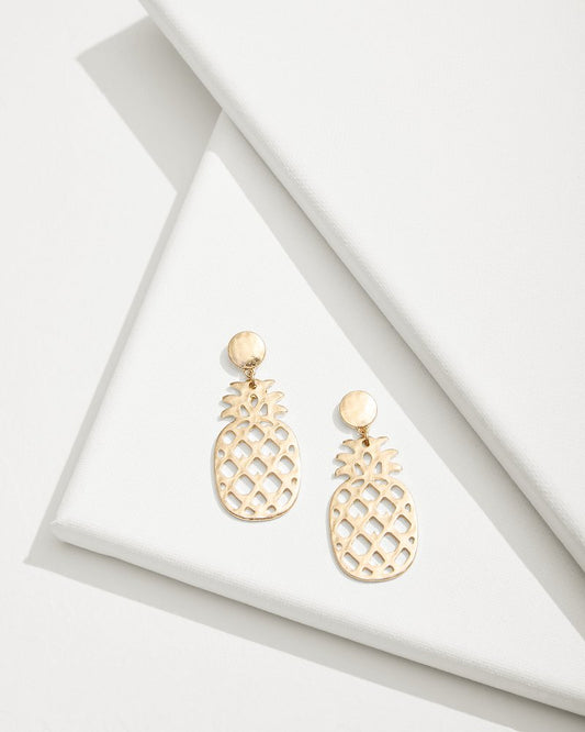 Tommy Bahama Value - Tropical Blooms Pineapple Mother of Pearl Statement Earrings