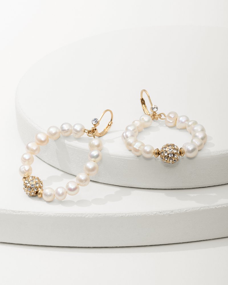 Tommy Bahama Customer Favorite - Madeira Pearl Statement Drop Hoop Earrings