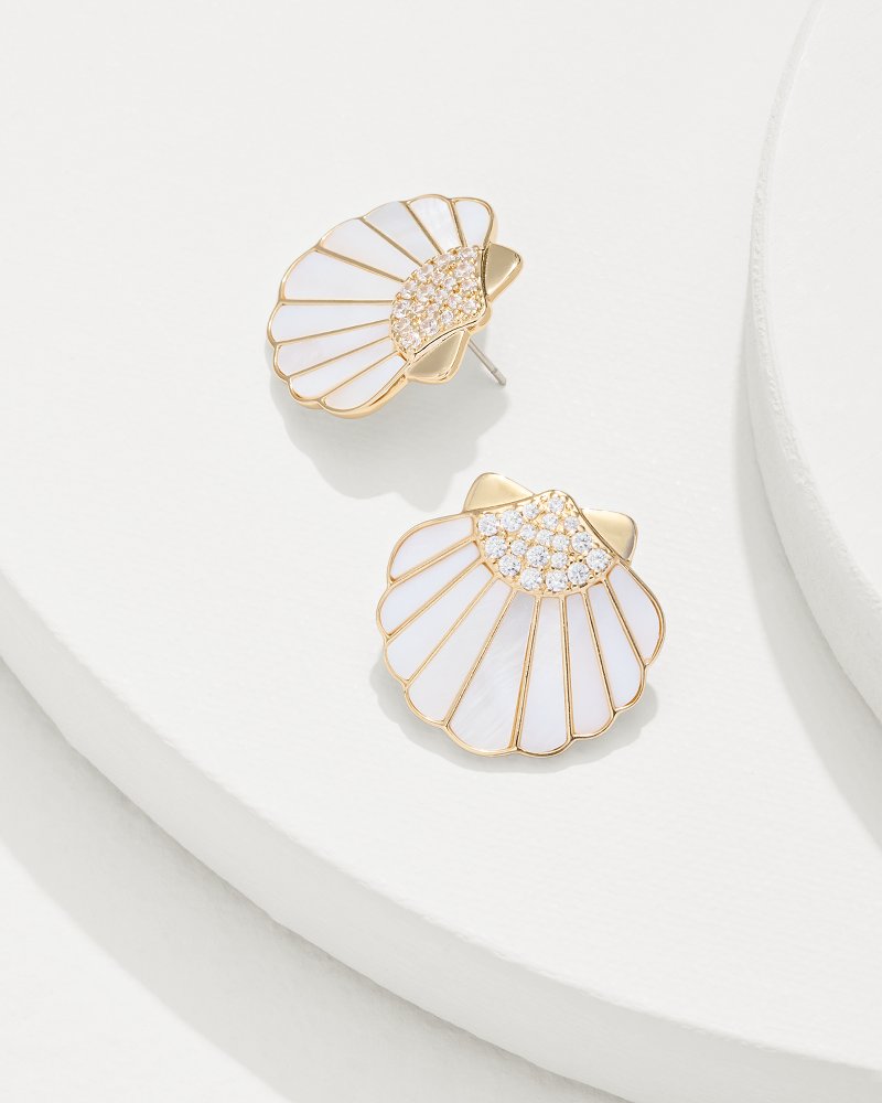Tommy Bahama Top Pick - Moments in Paradise Mother of Pearl and Shell Statement Earrings