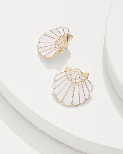 Tommy Bahama Top Pick - Moments in Paradise Mother of Pearl and Shell Statement Earrings