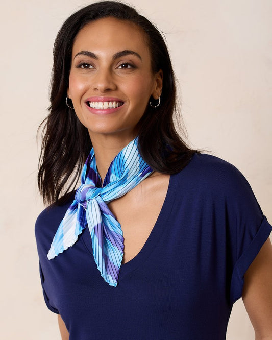 Tommy Bahama Classic - Mosaic Stripes Pleated Diamond Scarf