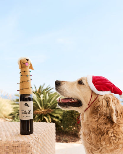 Tommy Bahama Deals - Santa & Retriever Bottle Topper Set