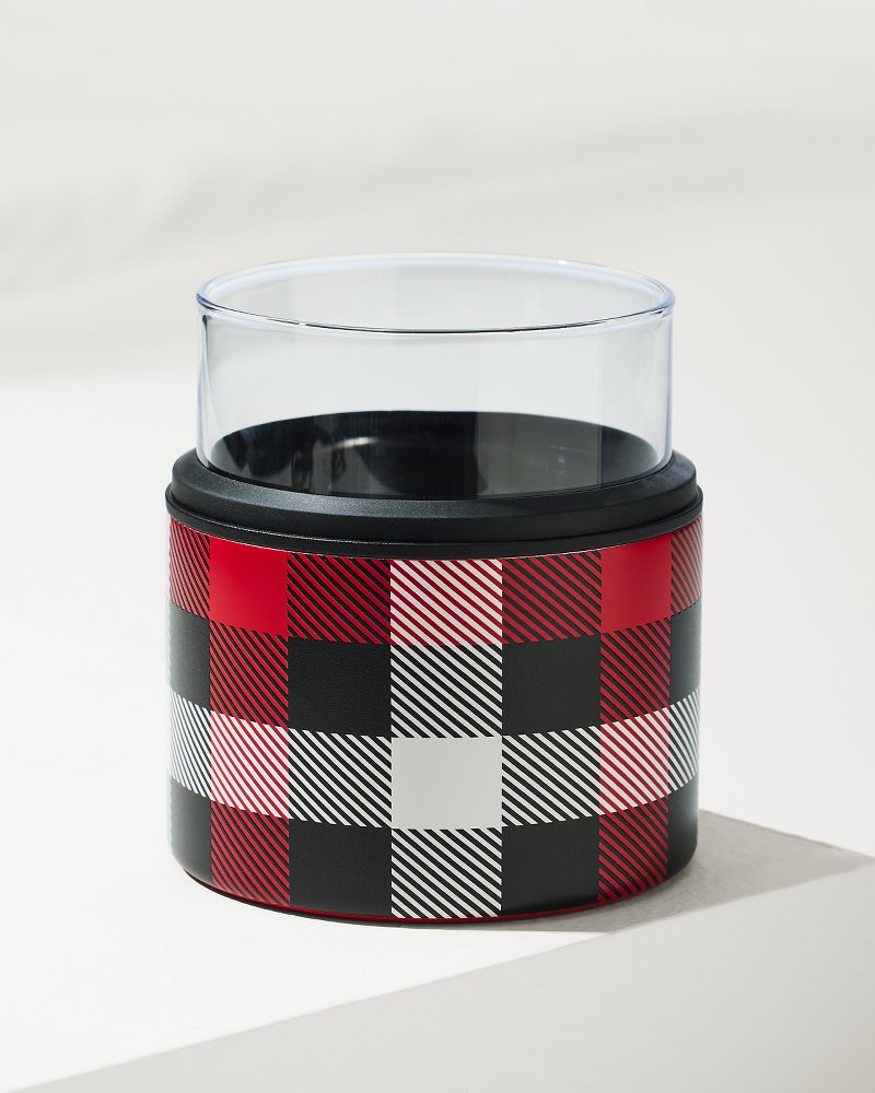 Tommy Bahama Essential - Asobu® On the Rocks Glass & Kuzie - Plaid